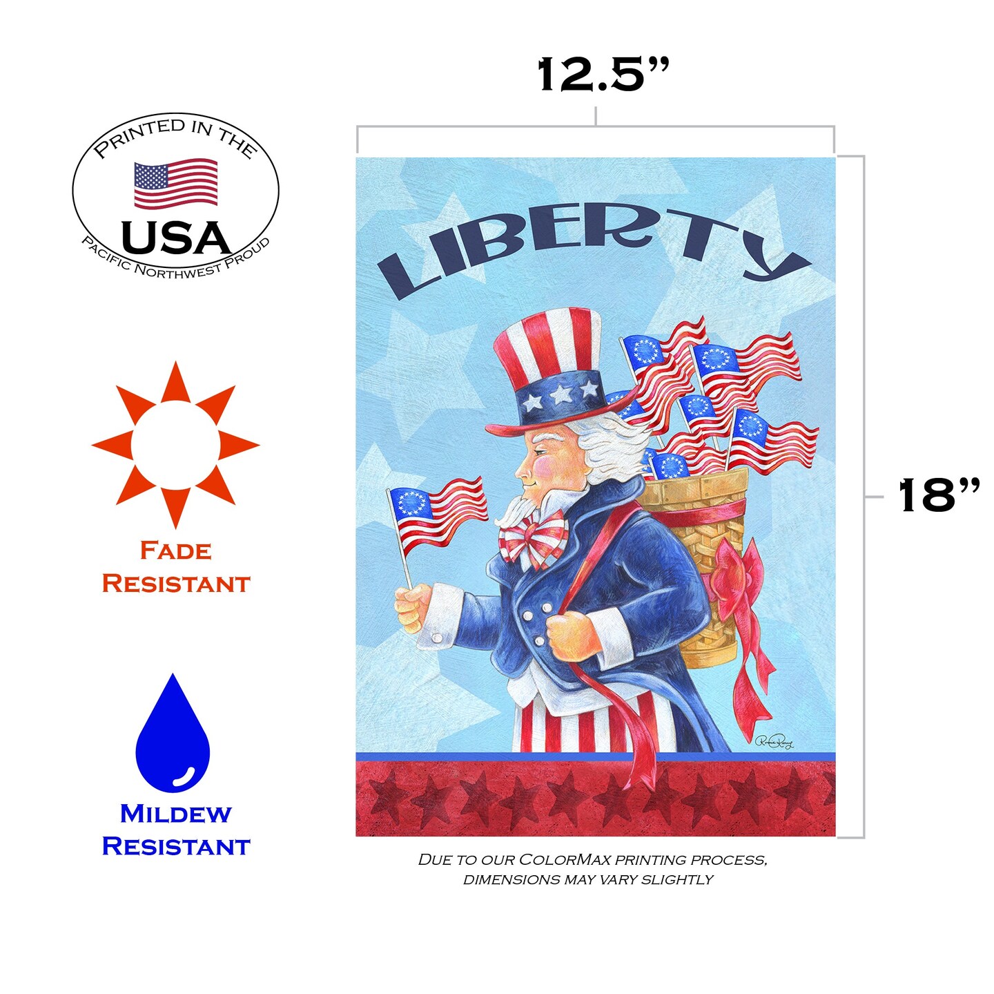 Uncle Sam Decorative Patriotic Flag