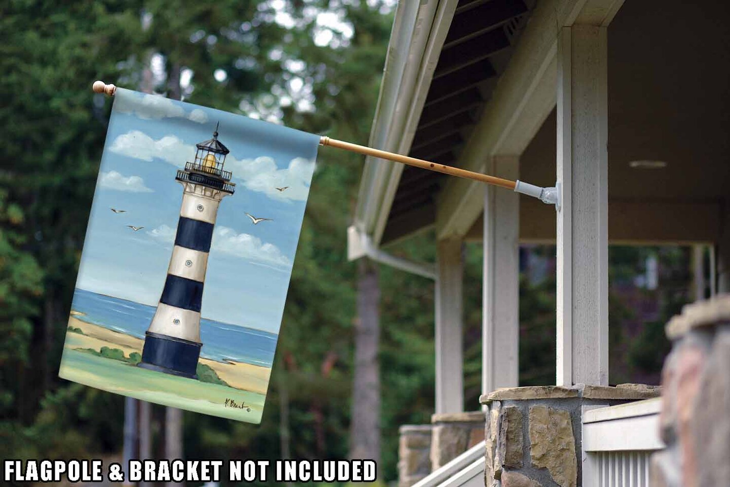 Cape Canaveral Lighthouse Decorative Beach Flag