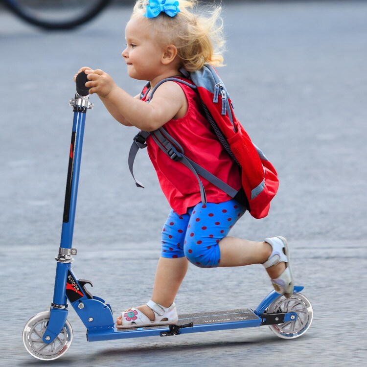 Folding Aluminum Kids Kick Scooter with LED Lights