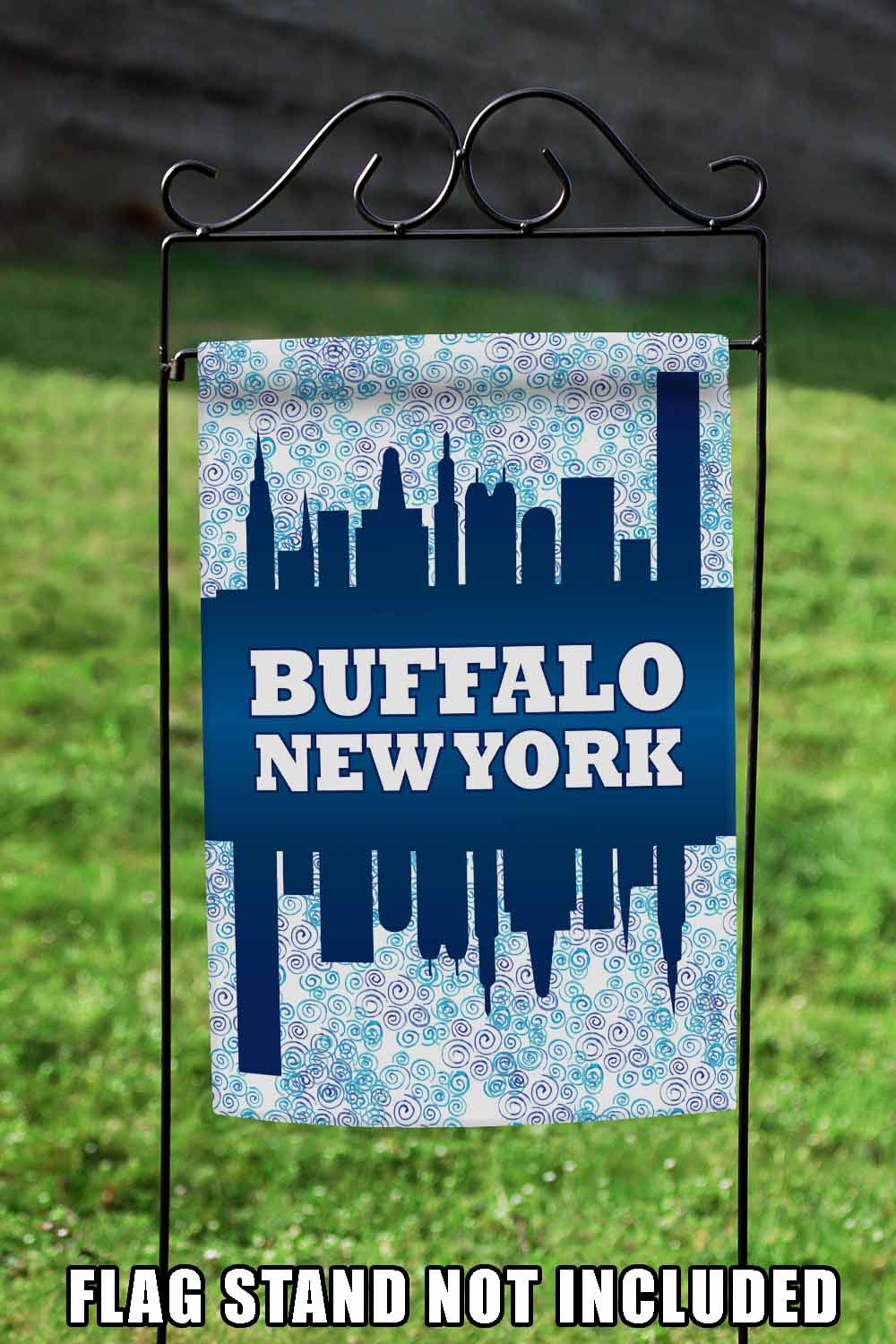 Buffalo Skyline Decorative New York Flag