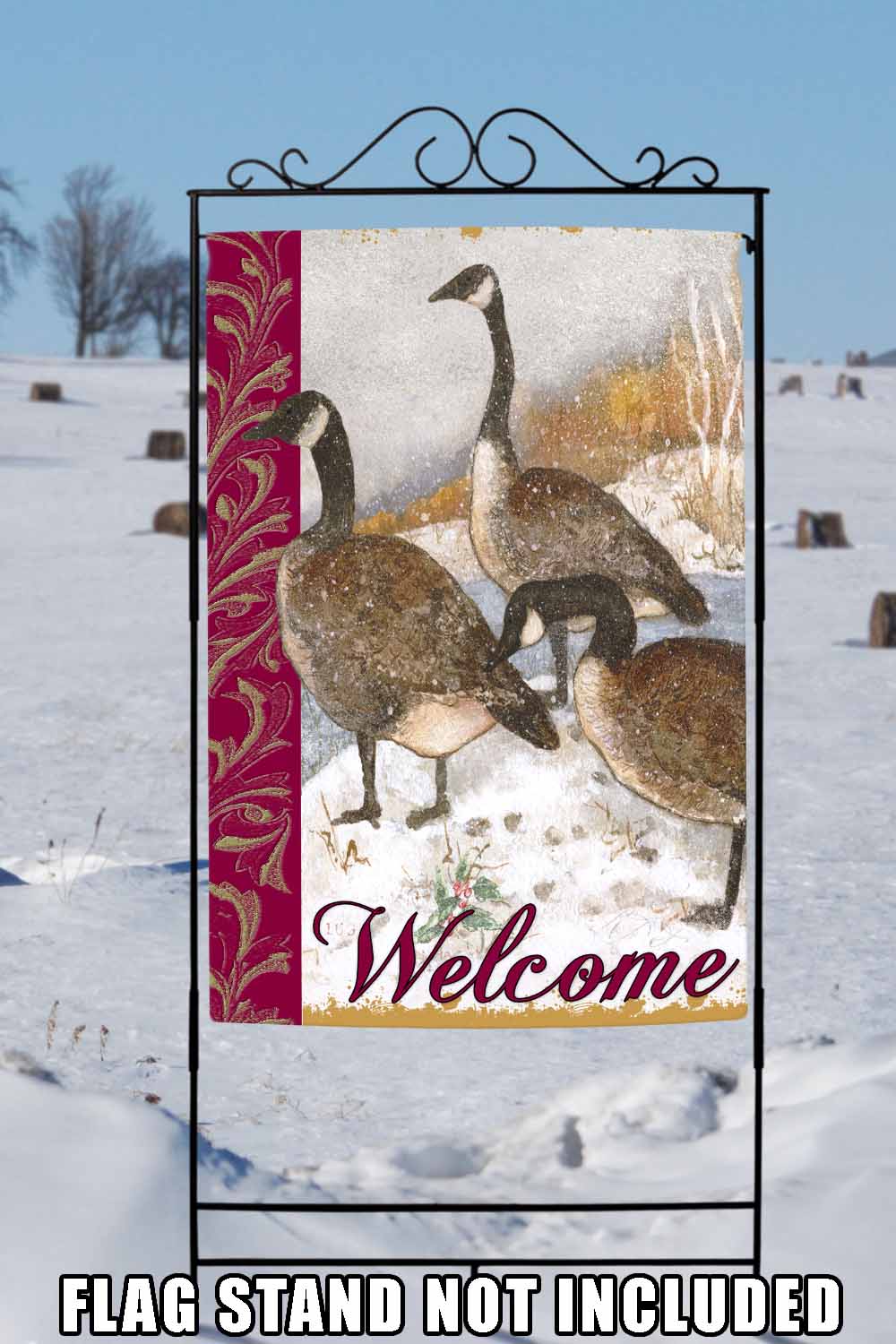 Welcome Geese Decorative Welcome Flag