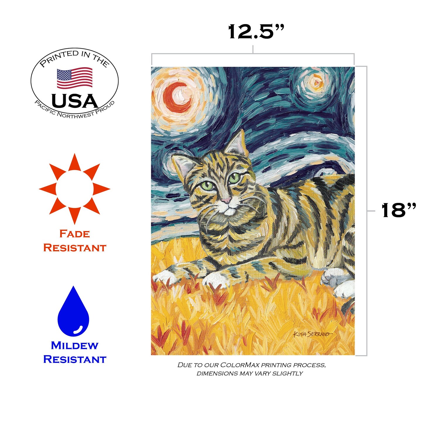 Van Meow- Tabby Kitty Decorative Cat Flag