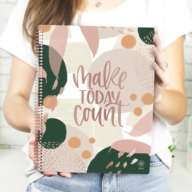 bloom daily planners 2024 Soft Cover Planner, 8.5" x 11", Make Today Count
