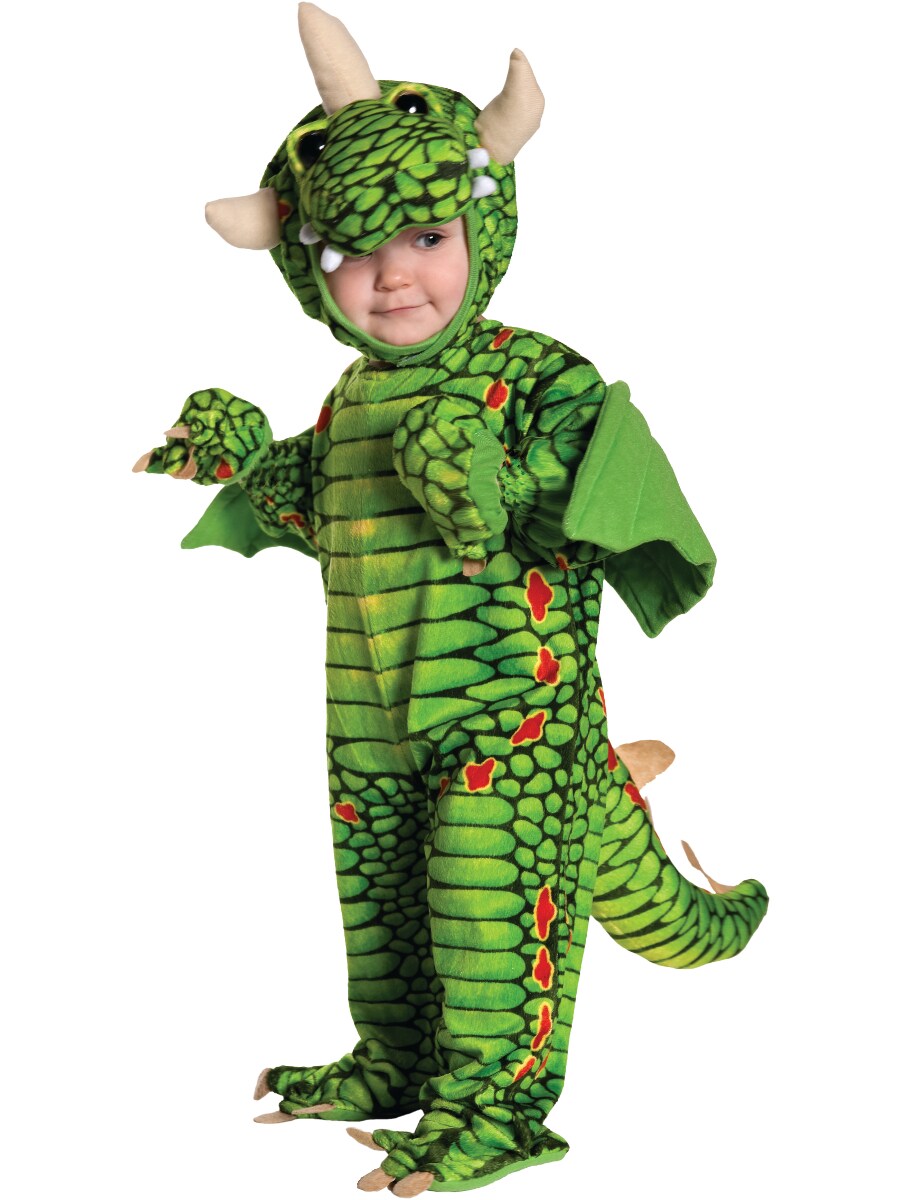 Mythical Winged Horn Green Dragon Toddler Costume