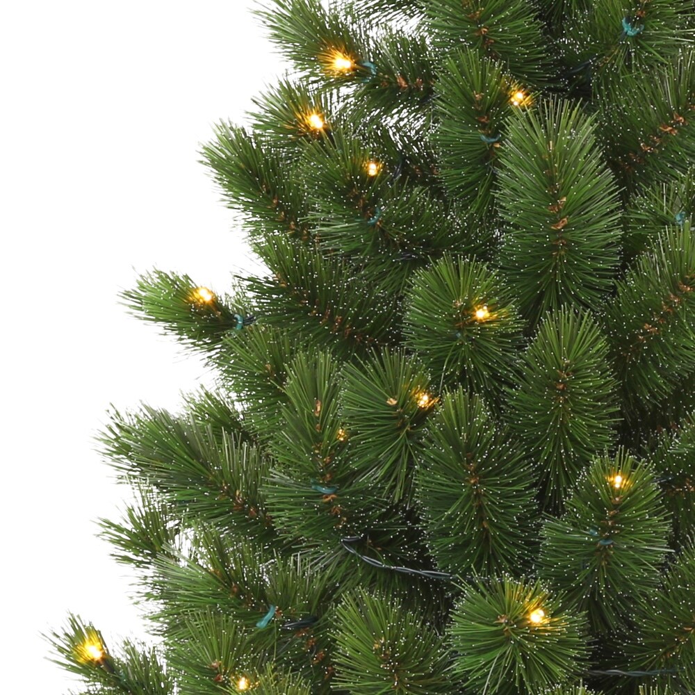 Christmas Tree Tabletop Siberian Spruce Color+Clear LED Battery Operated - HOLIDAY TREE