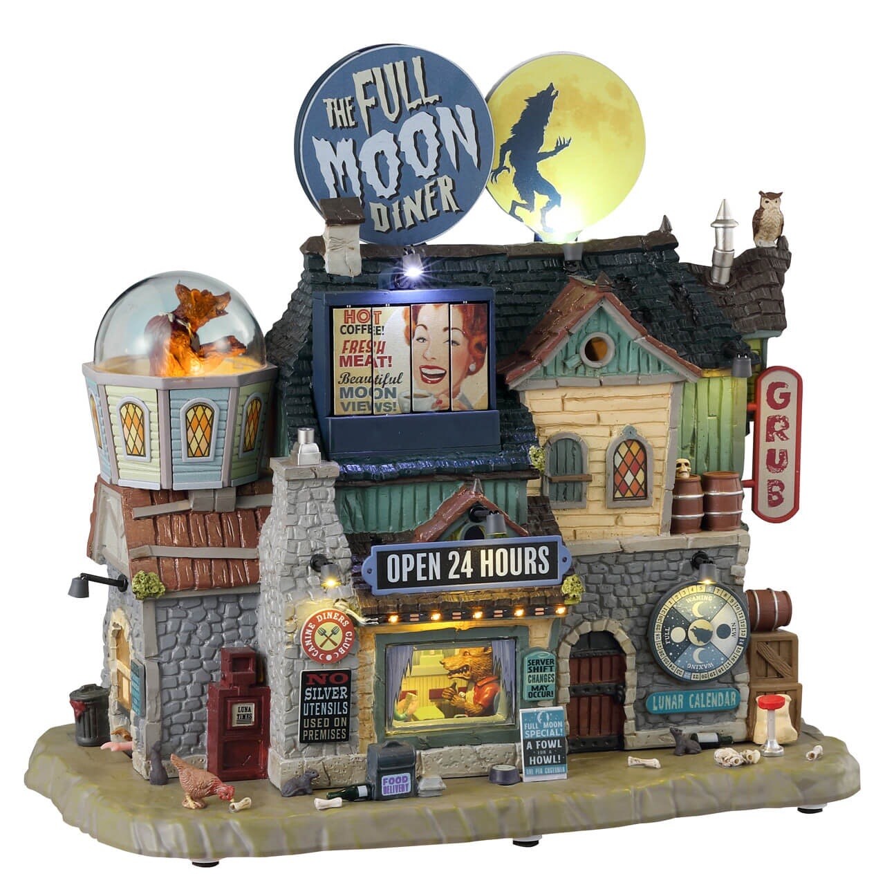 Lemax&#xAE; Spooky Town&#x2122; Halloween Village: The Full Moon Diner