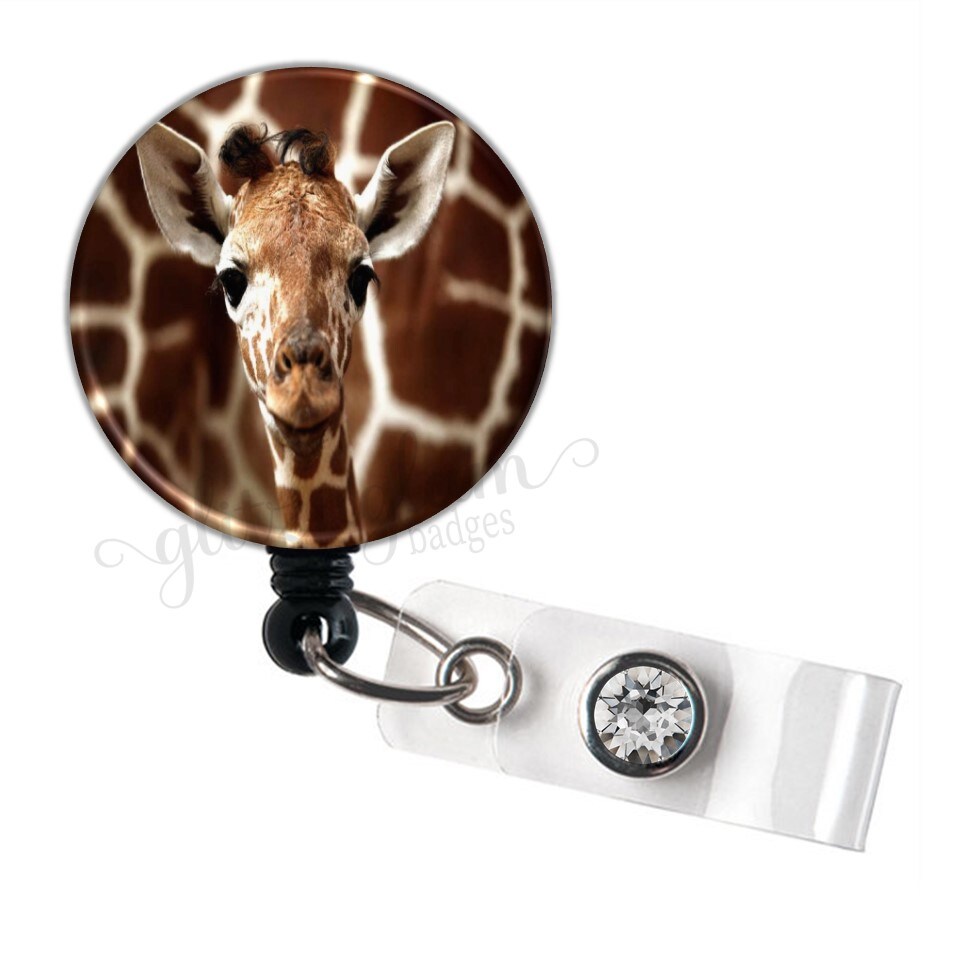 Giraffe Badge Holder, Giraffe Retractable Badge Reel, Giraffe ID
