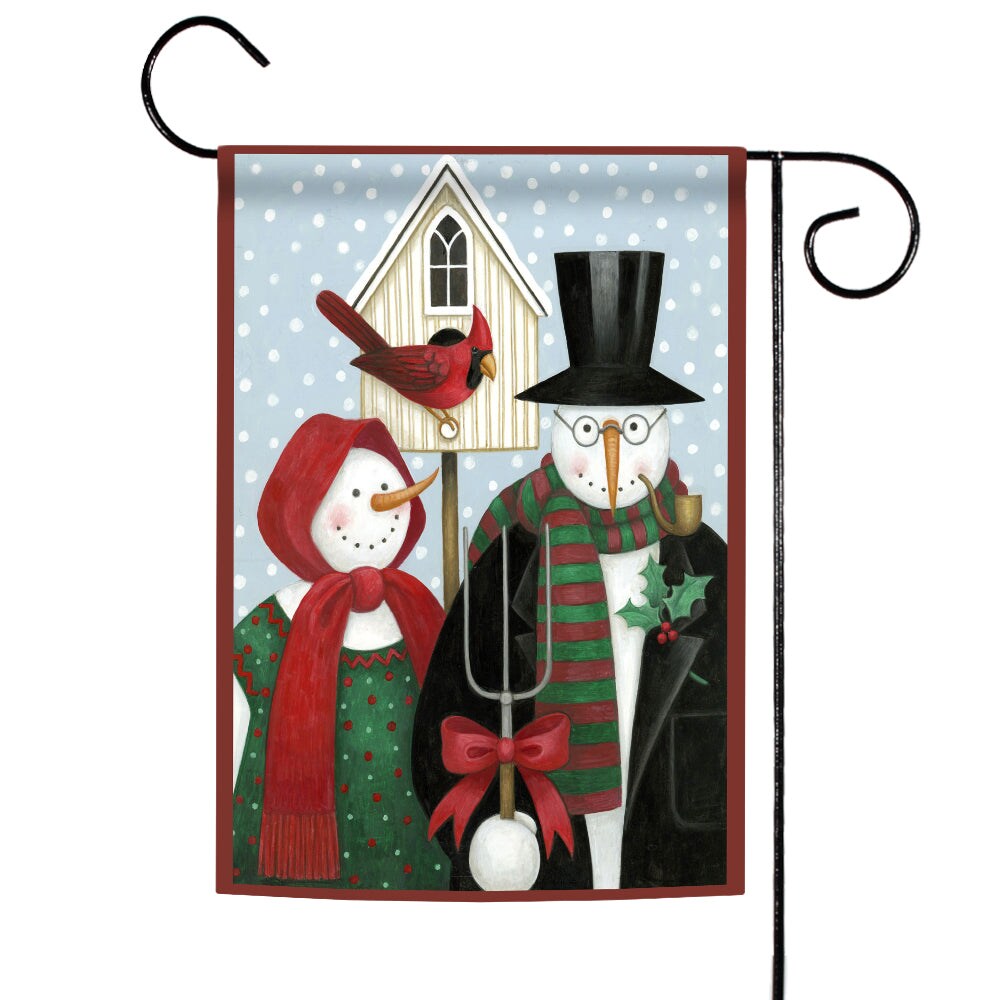 Snowman Gothic Decorative Winter Flag