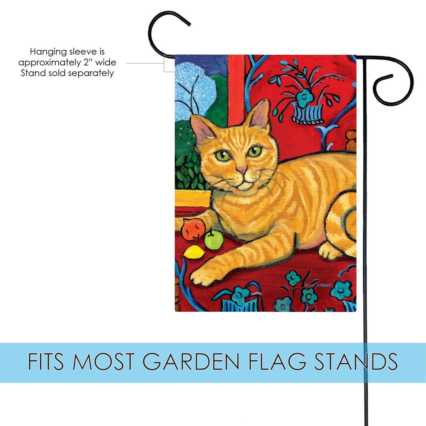 Cattise- Orange Tabby Decorative Cat Flag