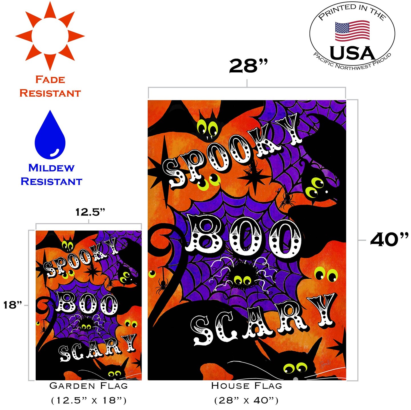 Spooky Scary Decorative Halloween Flag
