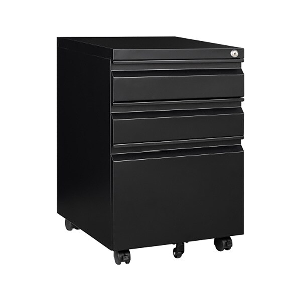 Under Desk Small Rolling Metal File Cabinet with 3 Drawer and Lock for Home Office
