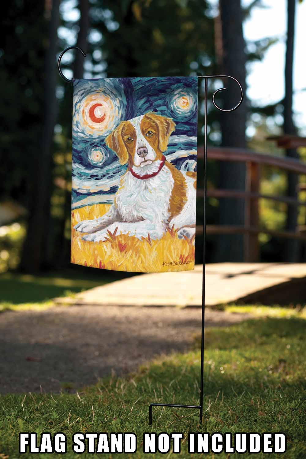 Van Growl-Brittany Decorative Dog Flag