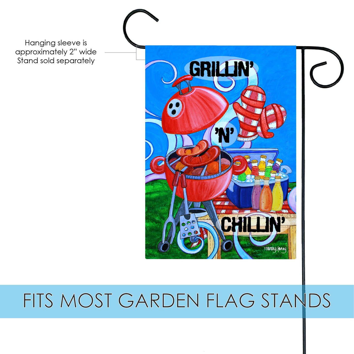 Grillin&#x27; n Chillin&#x27; Decorative Summer Flag