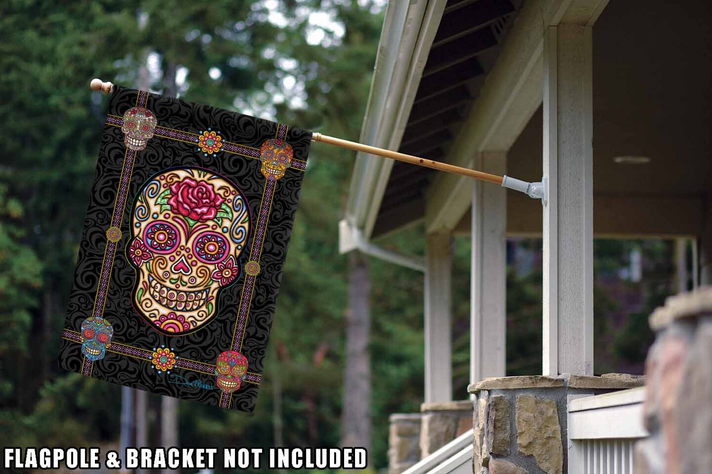 Sugar Skulls Decorative Halloween Flag