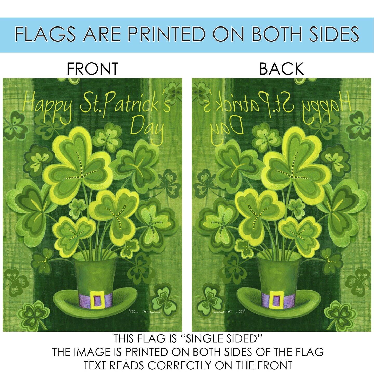 Shamrockin&#x27; Decorative St Patricks Day Flag