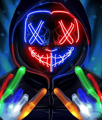 Halloween Mask Skeleton Gloves Set Halloween Costumes Gifts for