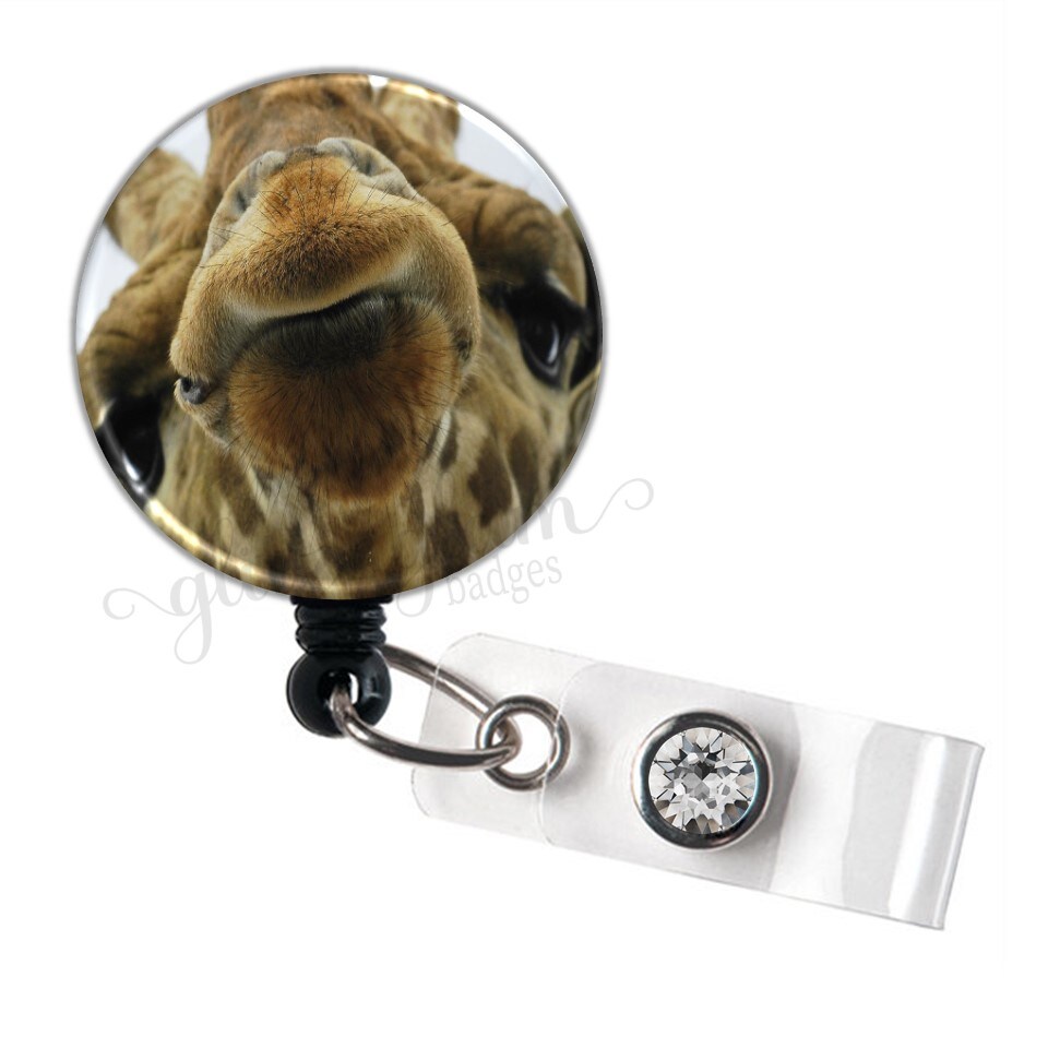 Giraffe Badge Holder, Giraffe Badge Reel, Funny Badge Reel Holder, Giraffe Retractable  Badge Reel, Giraffe Lanyard - GG4076
