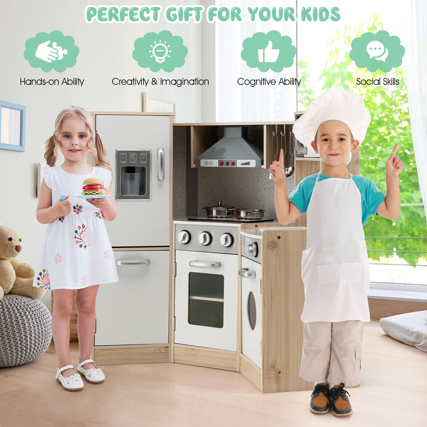 Wooden Kitchen Playset Accessories