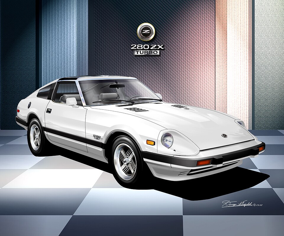 お待たせ! 1982-1983 Datsun 280 ZX - Mint White | Art Prints by Danny カーナビ