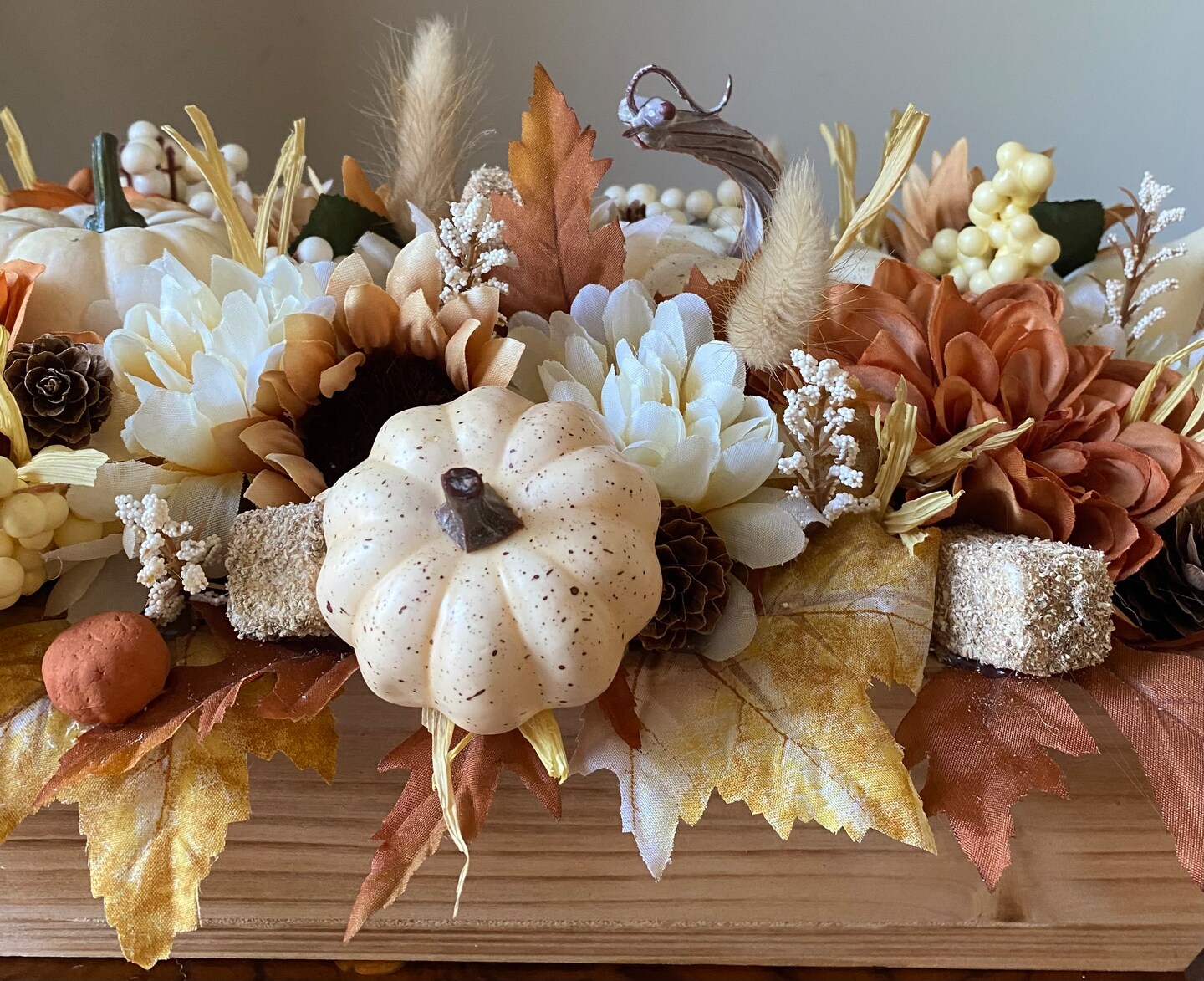 Fall Centerpiece in Wooden box, Fall Centerpiece, fall table centerpieces,  free shipping