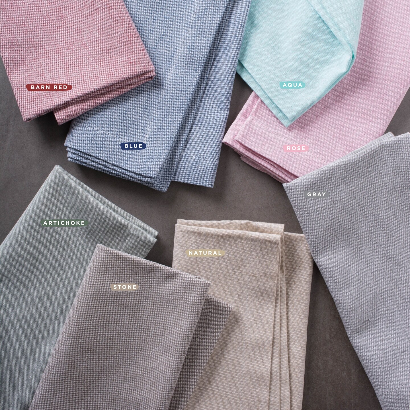 DII Gray Solid Chambray Napkin (Set of 6)