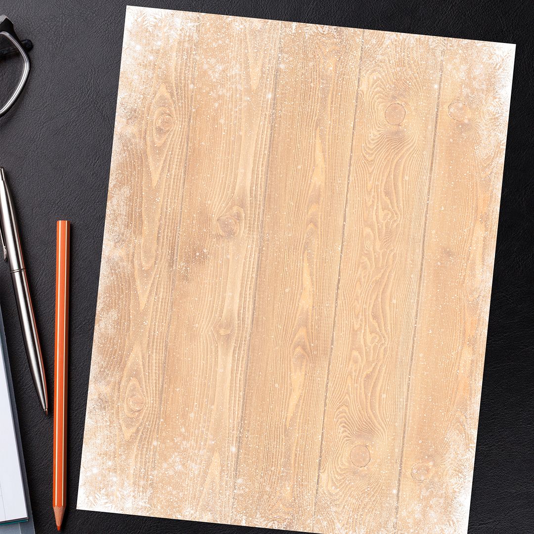 Great Papers! Barnwood Snowflakes Holiday Letterhead, Invitations, and Announcements, Printer Friendly 8.5" x 11", 80PK