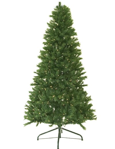 Darice 6' Pre-Lit Medium Canadian Pine Artificial Christmas Tree - Clear Lights