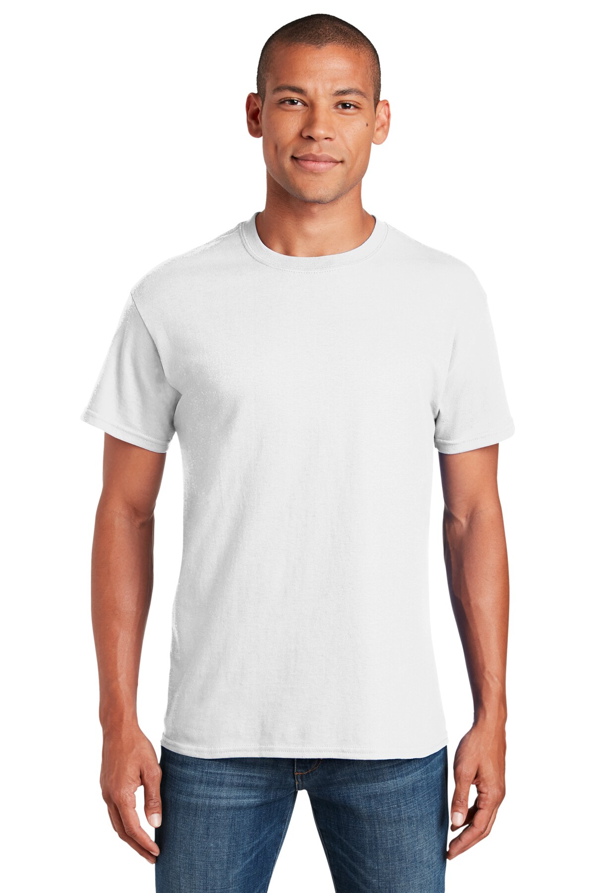 Gildan® Crewneck Heavy Cotton Short Sleeve T-Shirt 5.3 oz 100% Cotton Classic Fit Everyday Blank Tee for Custom Printing
