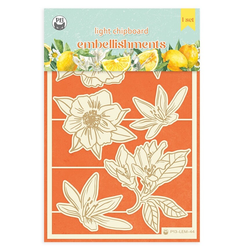 P13 Die-Cut Chipboard Embellishments 4&#x22;X6&#x22; 6/Pkg-#01