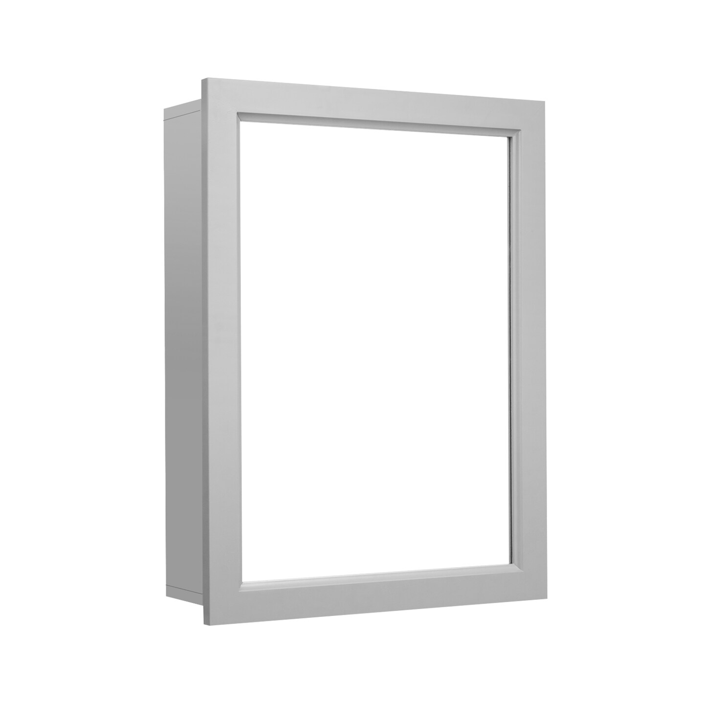 MDF and Glass Wall Mounted Bathroom Cabinet with Mirror and Adjustable Shelves