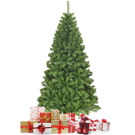 Leafy and Stylish PVC Artificial Hinged Christmas Tree with Metal Stand