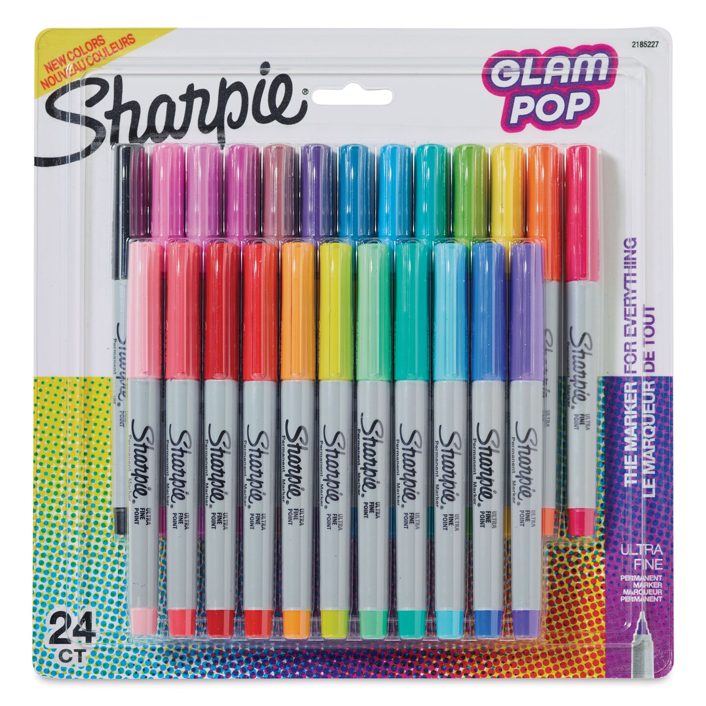 Sharpie Permanent Marker, Ultra Fine Point, Assorted Colors, 24 ct
