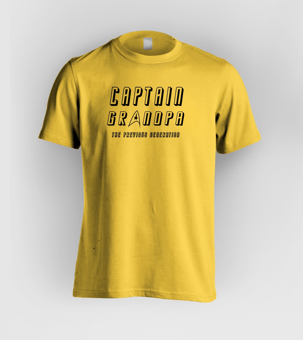 Captain Grandpa (Star Trek) The Previous Generation T-Shirt - FREE