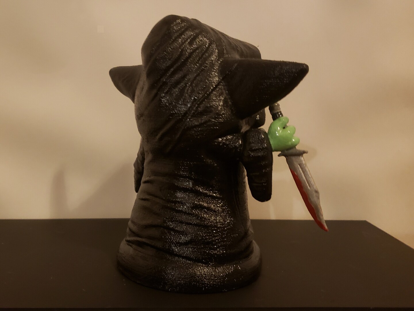 Grogu Ghostface 3D Printed Hand Painted Baby Yoda Scream What If Horror Mash-Up Figurine Art product 3
