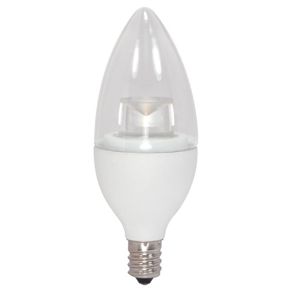 Satco 2.8w Candelabra base 3000k Dimmable LED Light Bulb - 25w equiv.