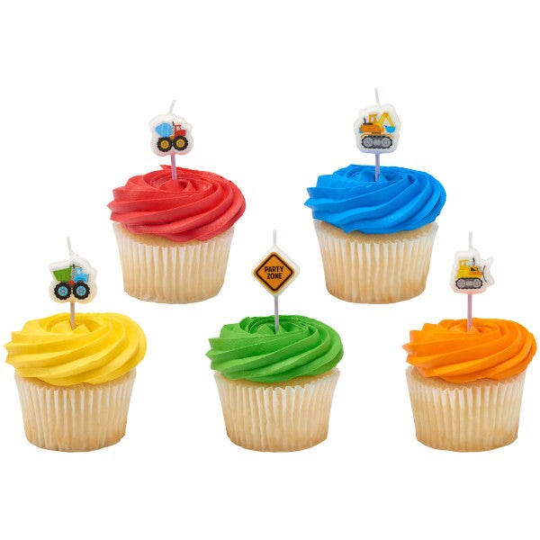 Construction Shaped Candles, 5pc