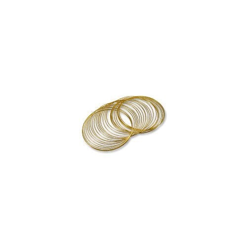 JewelrySupply Round Large Bracelet Memory Wire Gold Plated Steel 1/2oz.