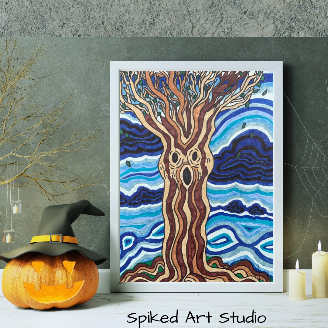 Haunted Tree Marker Art