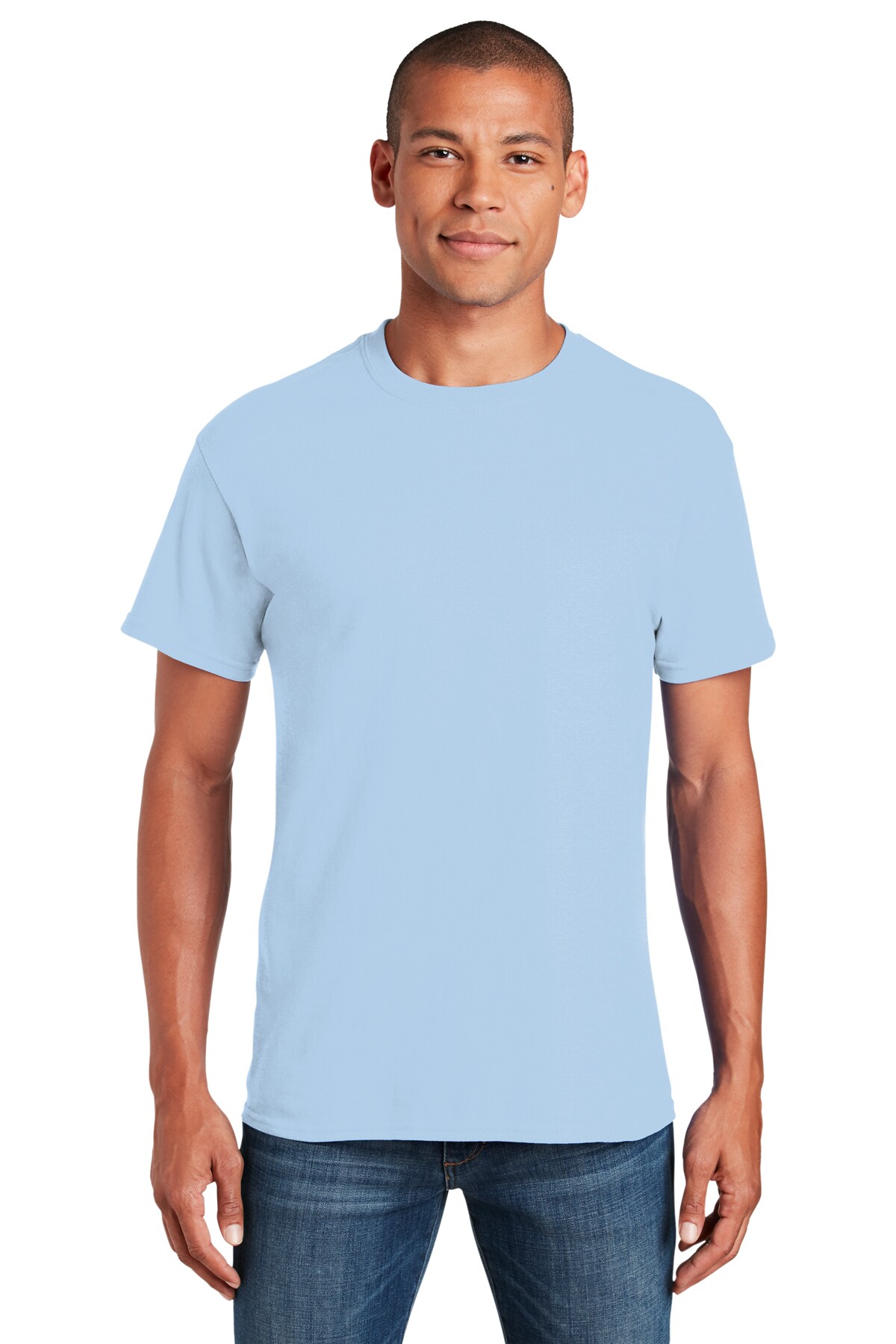 Gildan® Crewneck Heavy Cotton Short Sleeve T-Shirt 5.3 oz 100% Cotton Classic Fit Everyday Blank Tee for Custom Printing