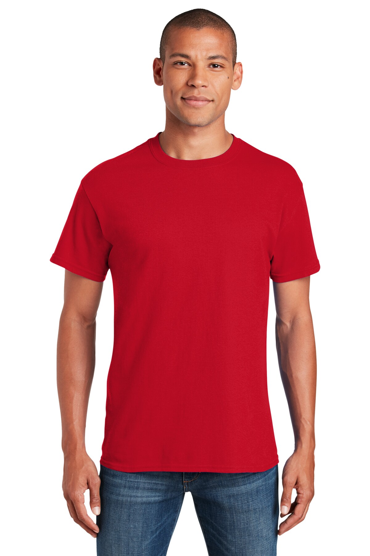 Gildan® Crewneck Heavy Cotton Short Sleeve T-Shirt 5.3 oz 100% Cotton Classic Fit Everyday Blank Tee for Custom Printing