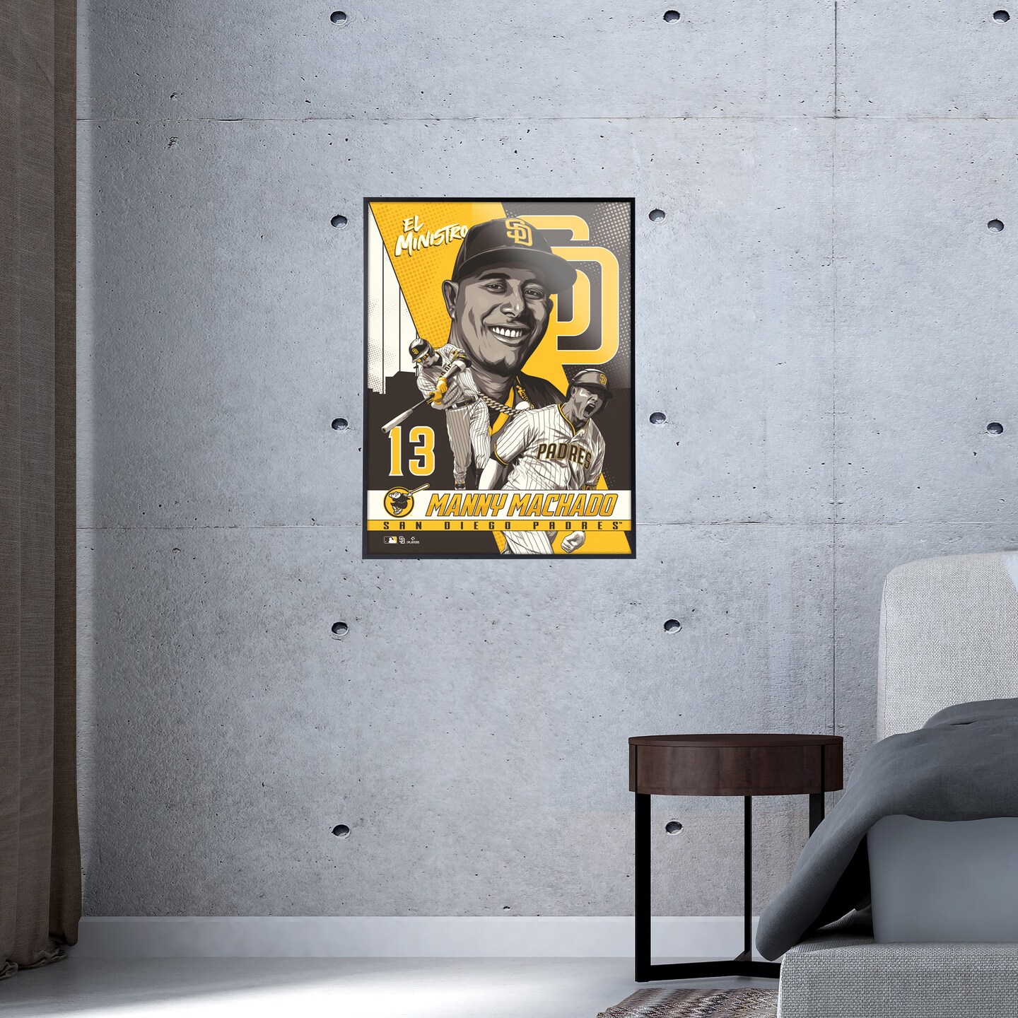 Phenom Gallery San Diego Padres Manny Machado 18&#x22; x 24&#x22; Serigraph