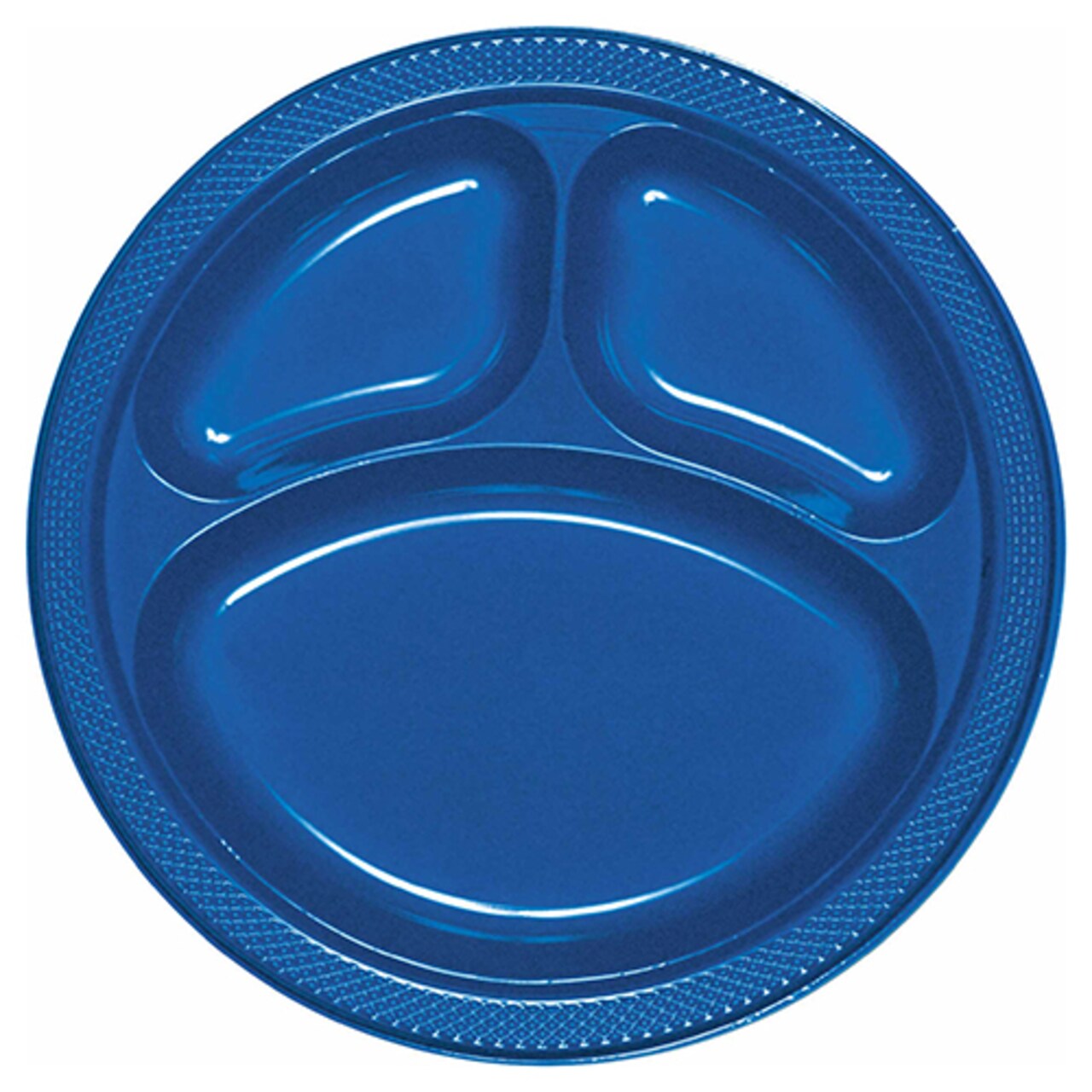Bright Royal Blue Divided Plastic Plates, Color: Multicolor | Michaels