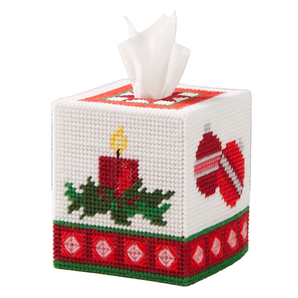 Herrschners  Winter Welcome Tissue Box Plastic Canvas Kit
