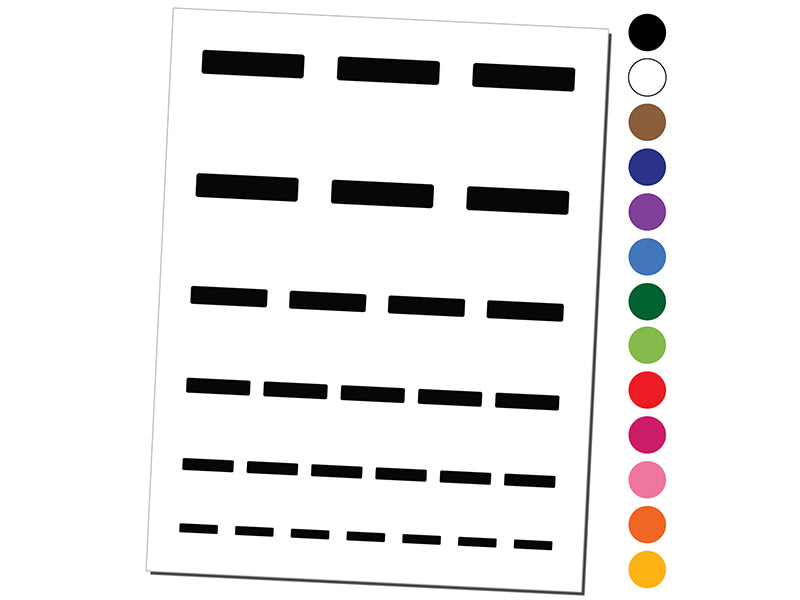 Minus Negative Subtraction Math Symbol Temporary Tattoo Water Resistant Fake Body Art Set Collection