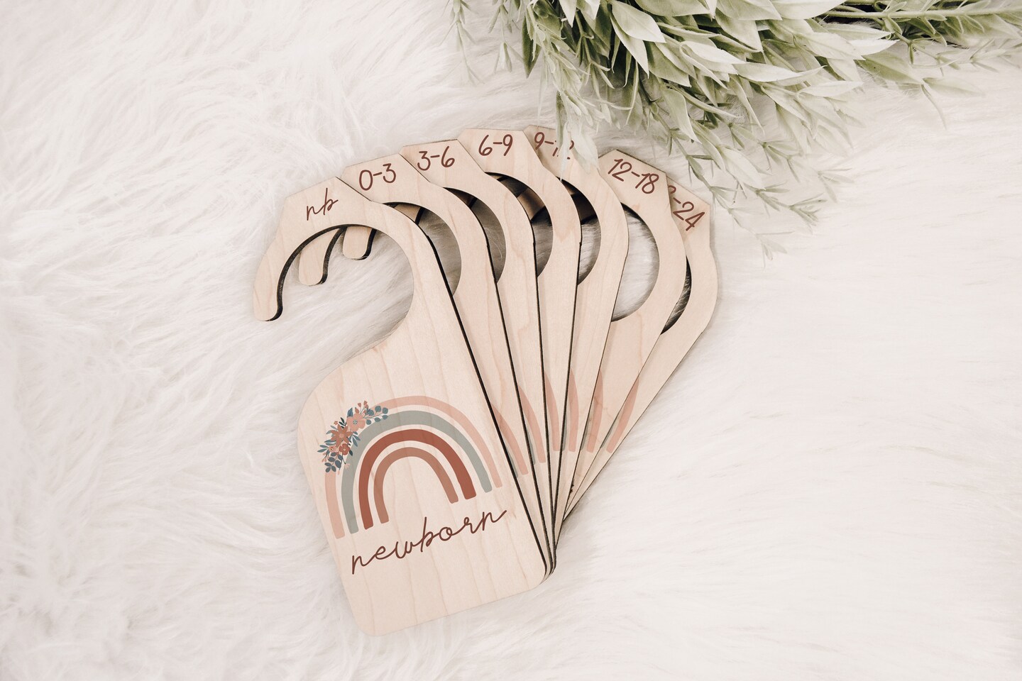 Rainbow Baby Wood Closet Dividers Nursery Closet Clothes Organizer Wood ...