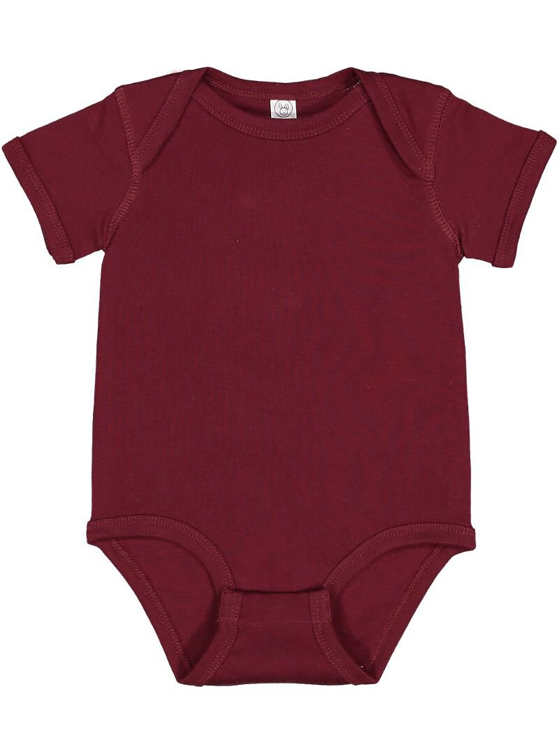 Baby Onesie / Bodysuit -- Short Sleeves -- 100% Cotton by Rabbit Skins&#xAE;