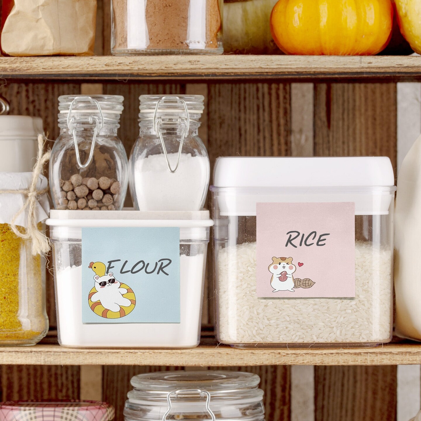 Wrapables Funny Chipmunks Sticky Notes, Adhesive Memo Notepads for Home, Office, Work (Set of 4)