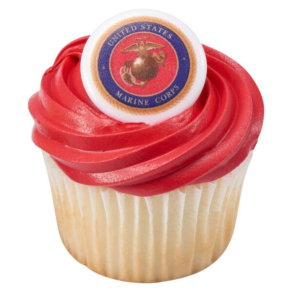 United States Marine Corps Cupcake Rings, 12ct