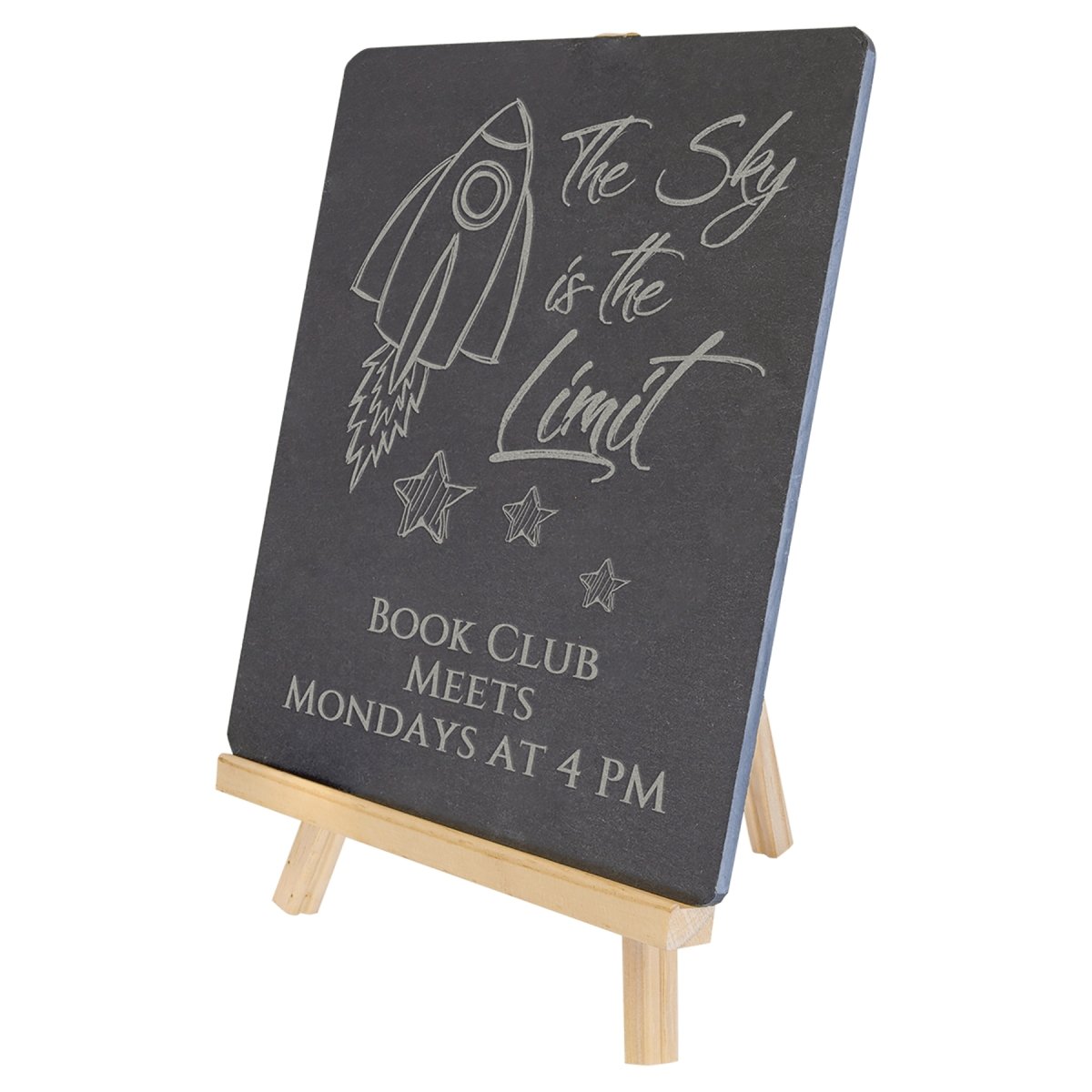 Laserable Wood/Slate Easel, 8.25&#x22; x 9.5&#x22;