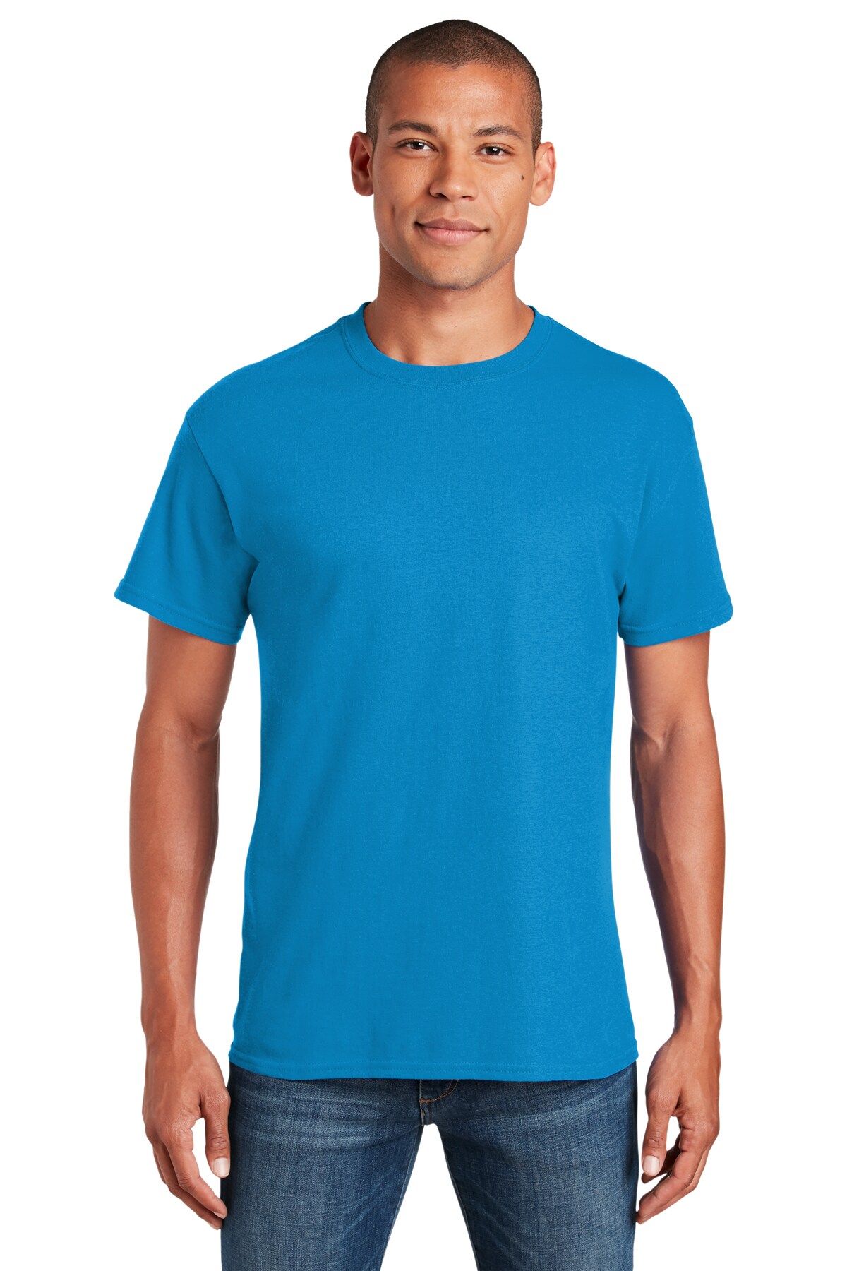 Gildan® Crewneck Heavy Cotton Short Sleeve T-Shirt 5.3 oz 100% Cotton Classic Fit Everyday Blank Tee for Custom Printing